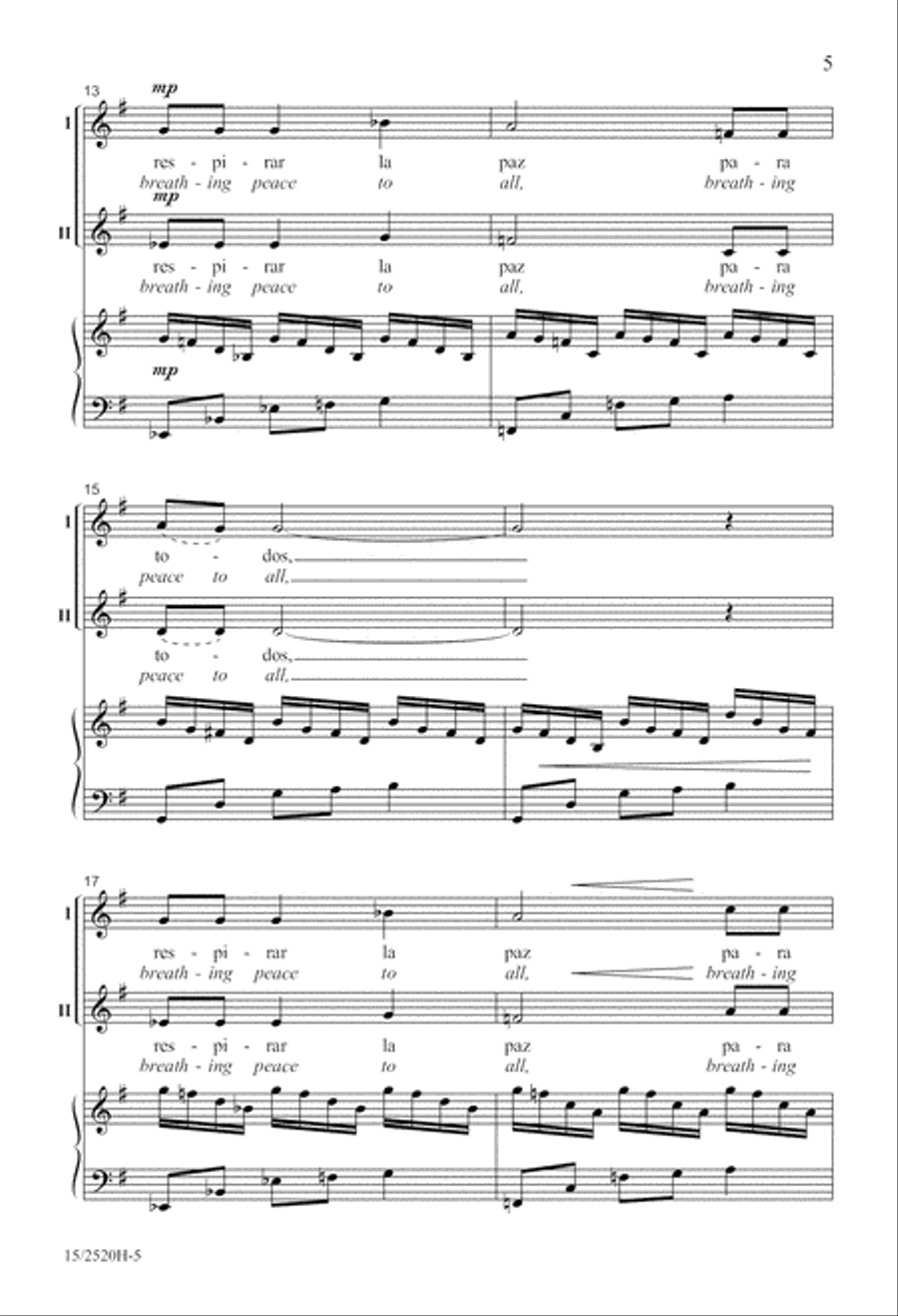 Tres canciones de los elementos 2-Part scores gallery preview page 5