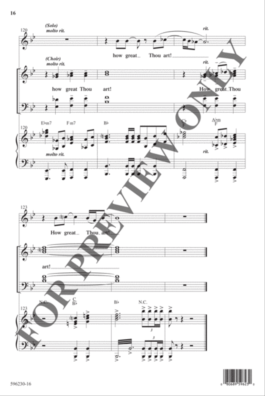How Great Thou Art - Anthem 4-Part scores gallery preview page 16