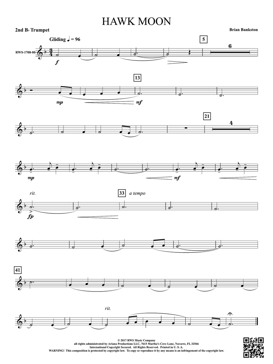 Hawk Moon: 2nd B-flat Trumpet