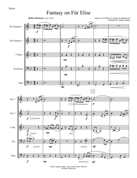 Fantasy on Für Elise (Brass Quintet) image number null