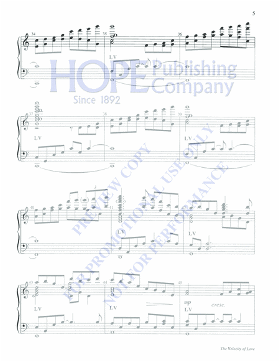 The Velocity of Love The Velocity of Love 5-Octaves scores gallery preview page 5