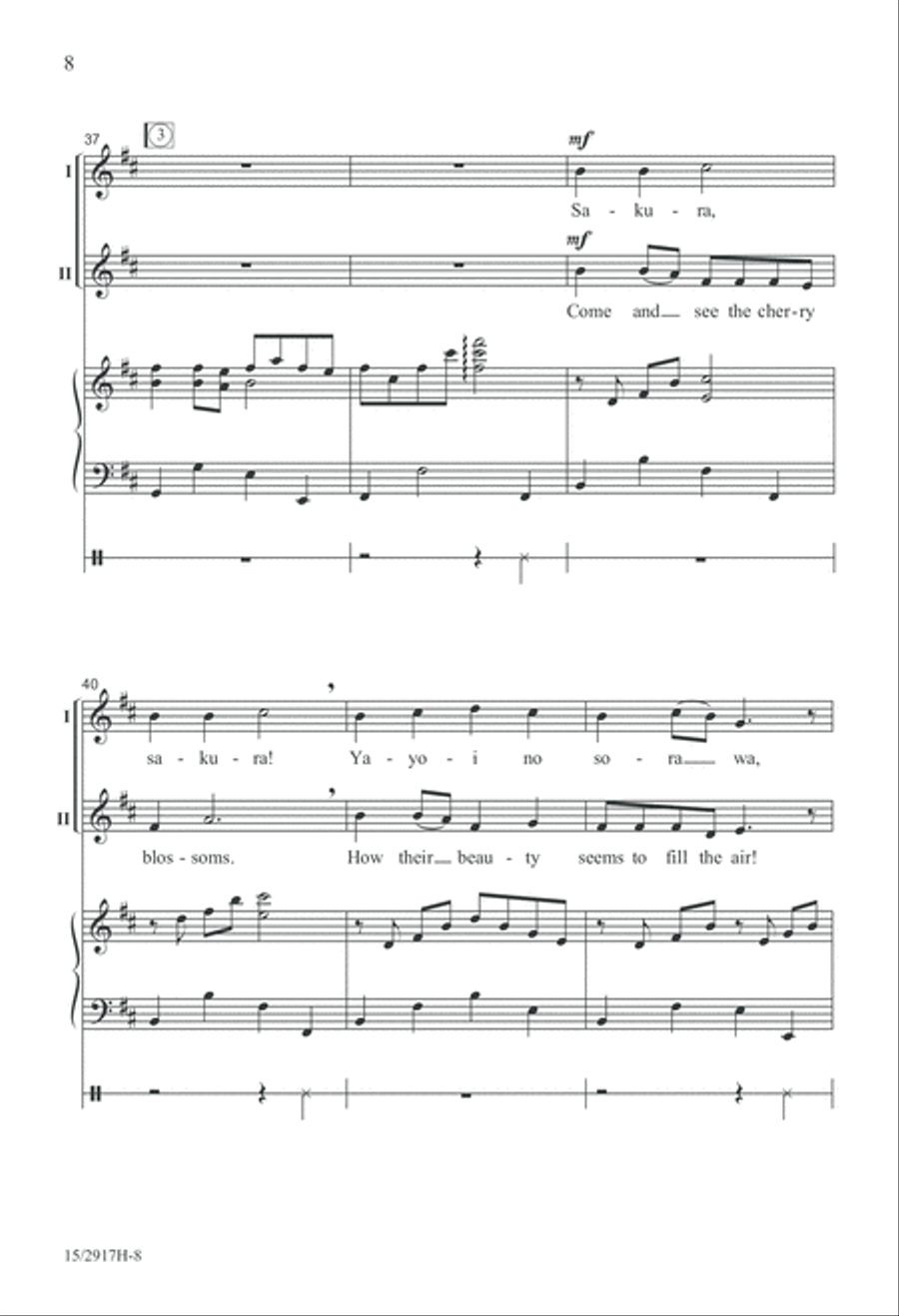 Cherry Blossoms 2-Part scores gallery preview page 8