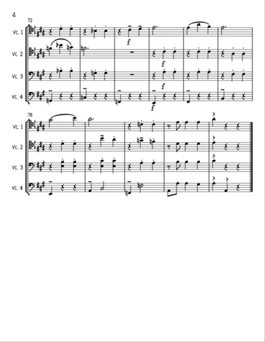 The Most Wonderful Time Of The Year Cello scores gallery preview page 4
