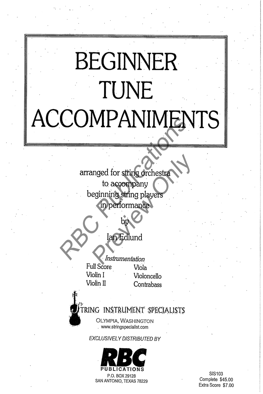 Beginner Tune Accompaniments Massed String Orchestra scores gallery preview page 2
