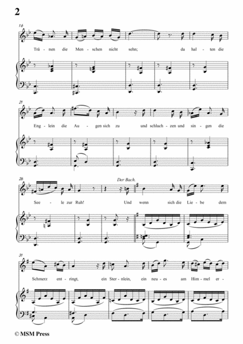 Schubert-Der Müller und der Bach,from 'Die Schöne Müllerin',Op.25 No.19,in g minor,for Voice&Piano image number null