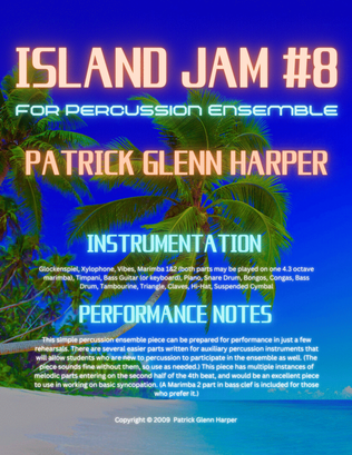 Book cover for Island Jam #8 - For Percussion Ensemble