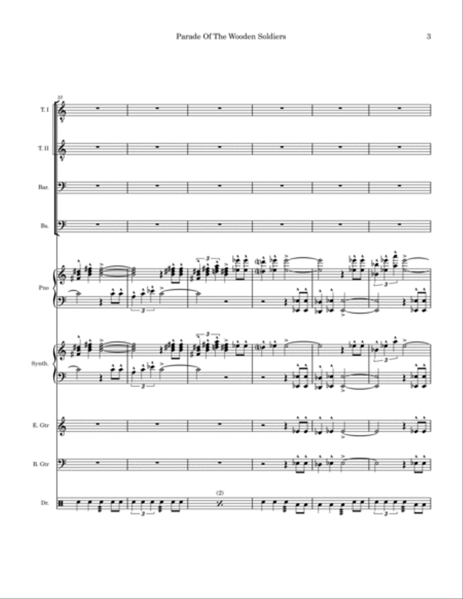 Parade Of The Wooden Soldiers Small Ensemble scores gallery preview page 3