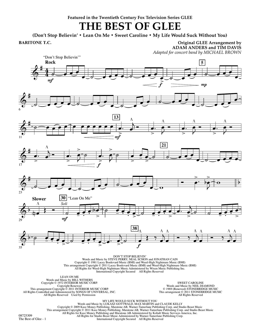 The Best Of Glee - Baritone T.C.