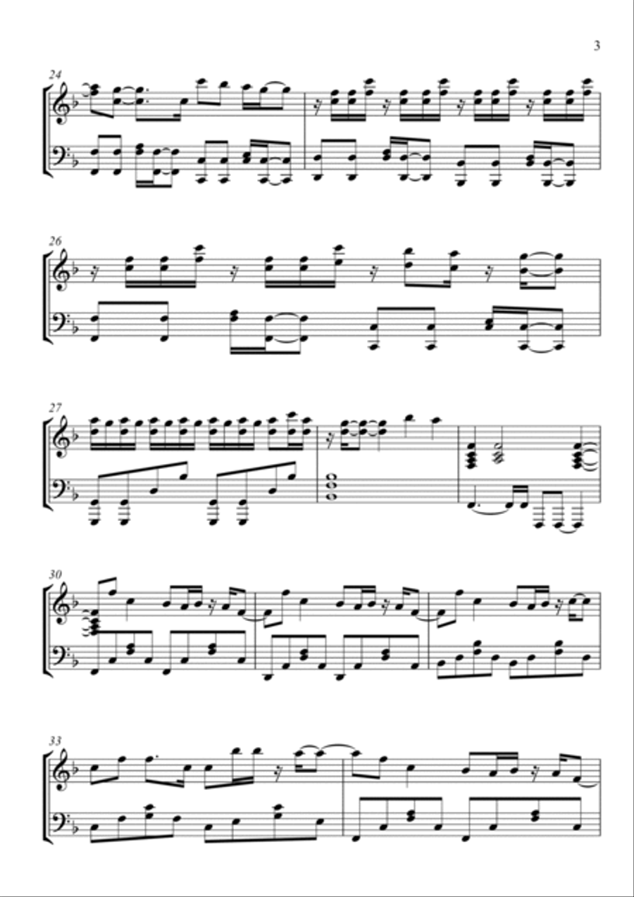 Complicated Piano Solo scores gallery preview page 3
