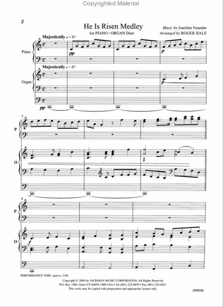 He Is Risen Medley He Is Risen Medley Organ scores gallery preview page 2