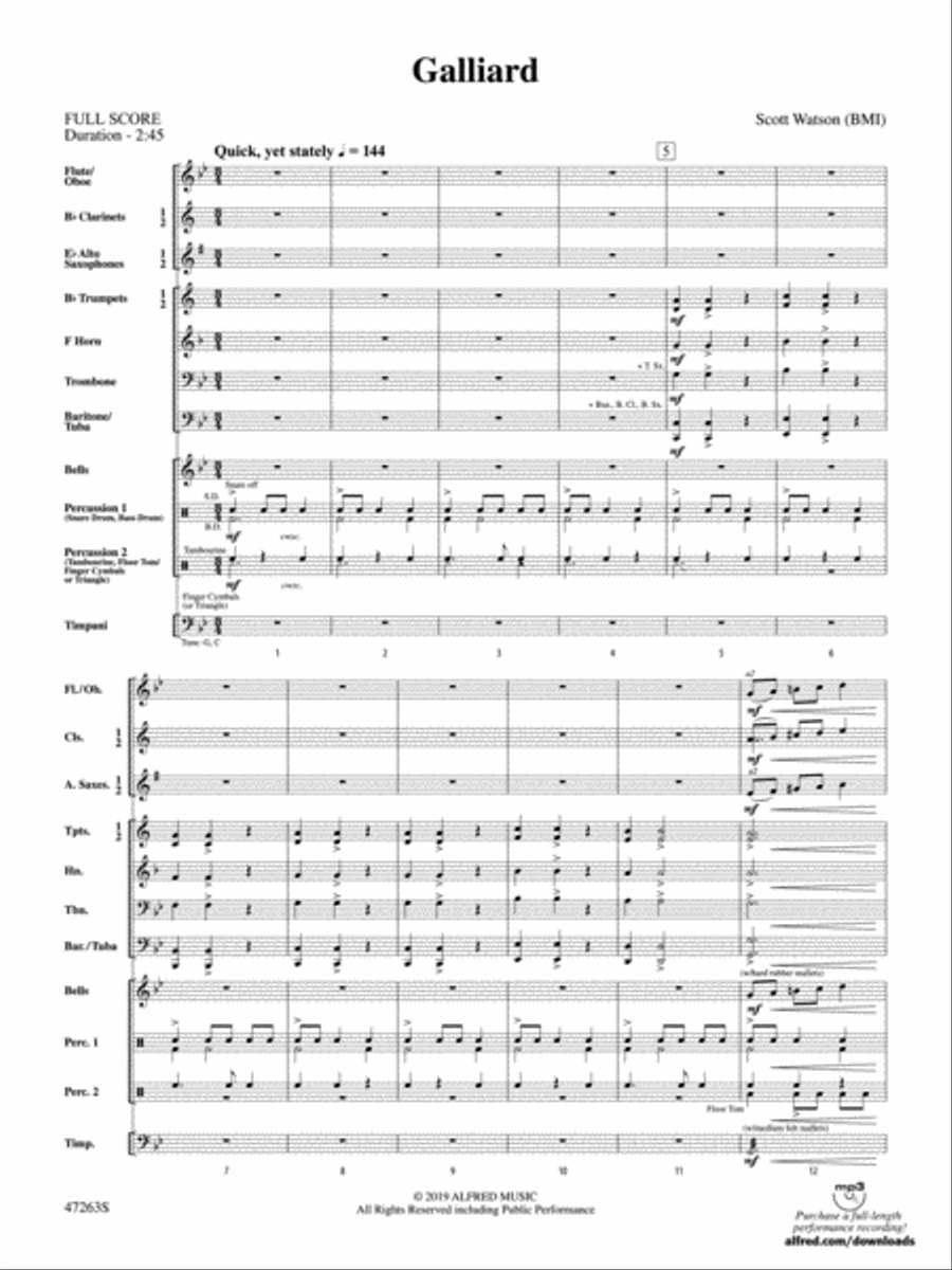 Galliard: Score Concert Band scores gallery preview page 2
