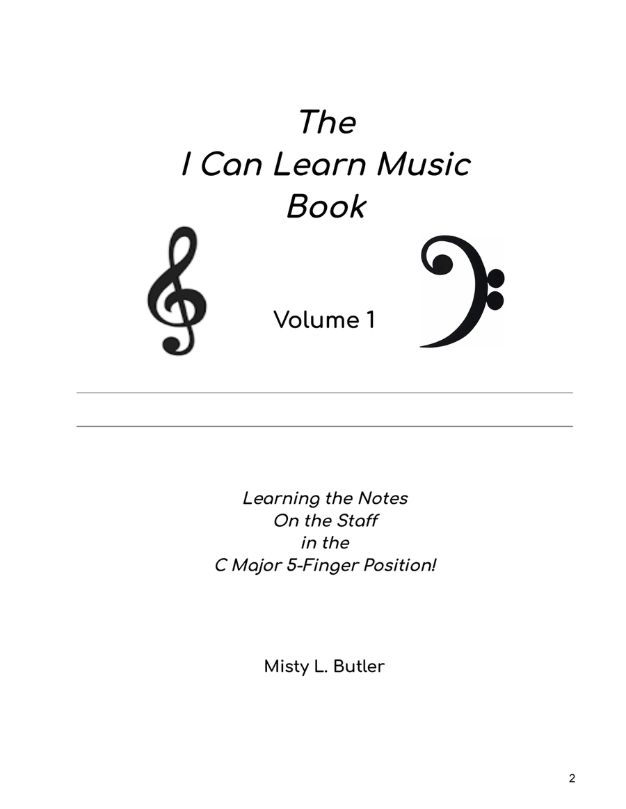 The I Can Learn Music Book, Volume 1 Piano Method scores gallery preview page 2