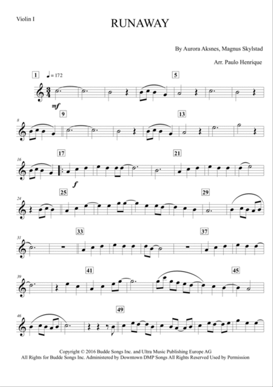 Runaway String Quartet scores gallery preview page 6