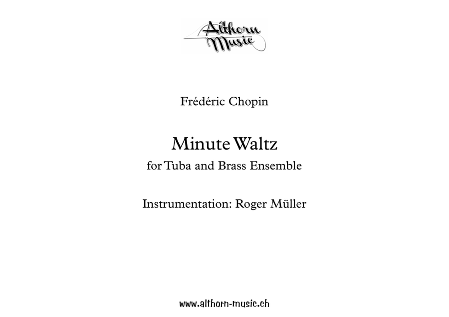 Minute Waltz for Tuba and Brass Choir Brass Ensemble scores gallery preview page 2