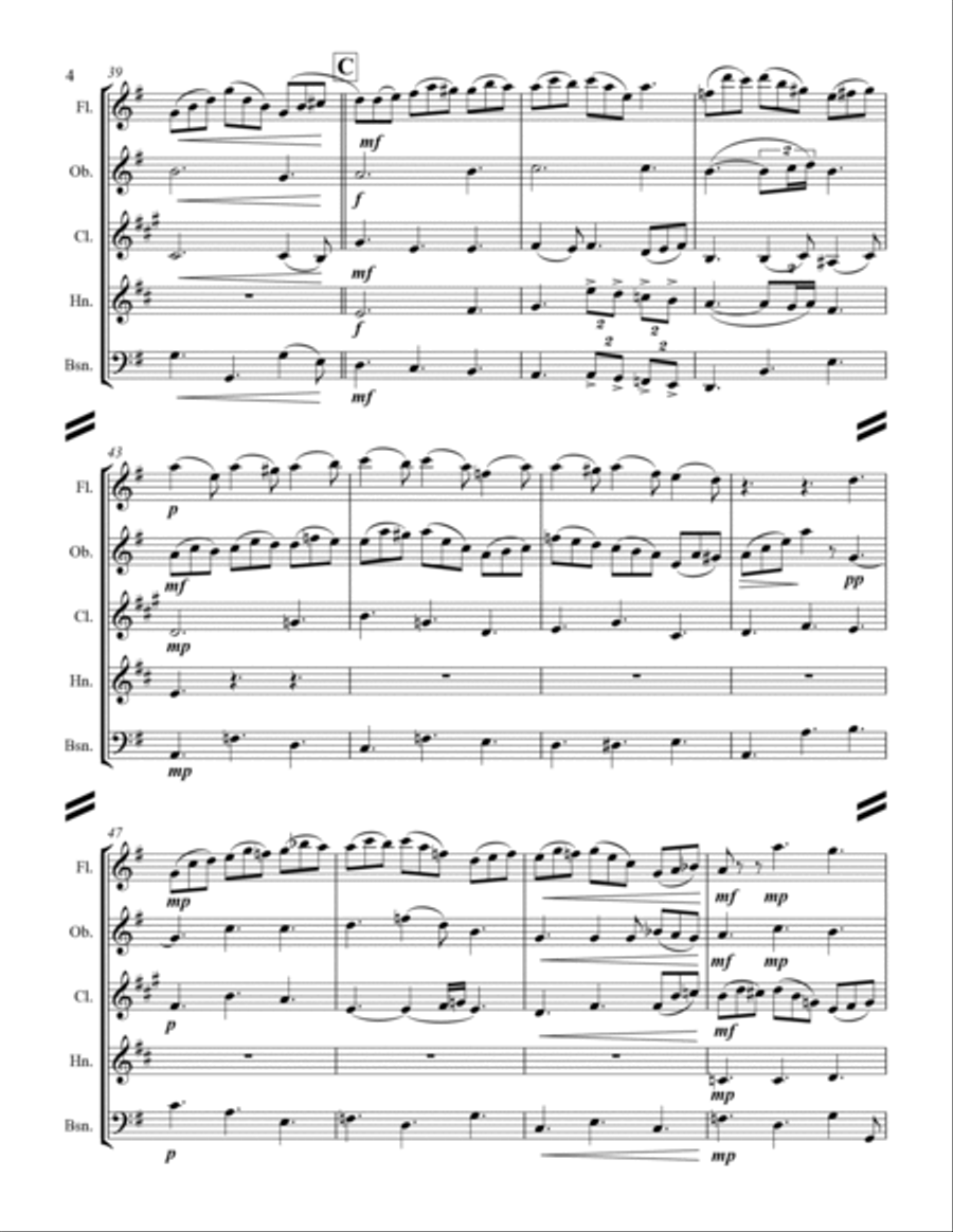 Bach - Jesu, Joy of Man’s Desiring (for Woodwind Quintet) Woodwind Quintet scores gallery preview page 5