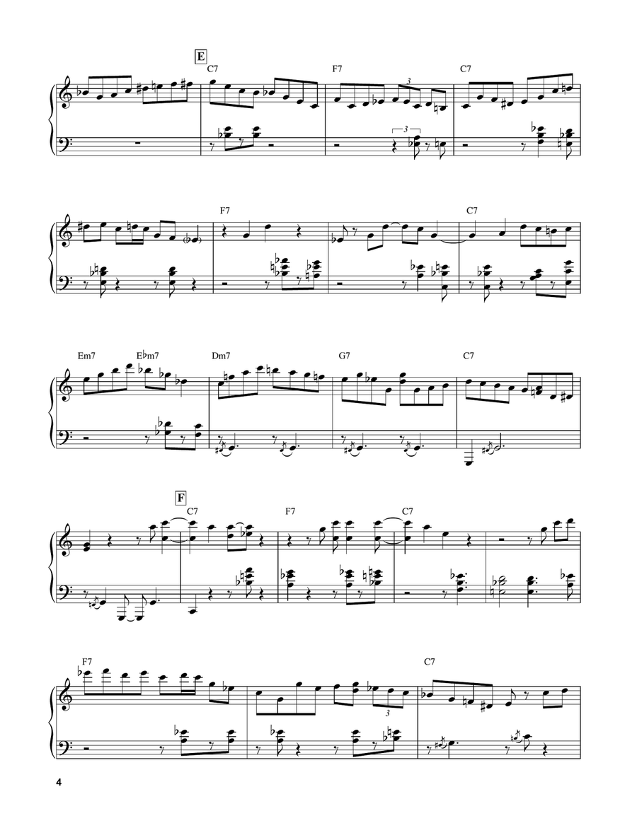 C-Jam Blues Piano scores gallery preview page 4
