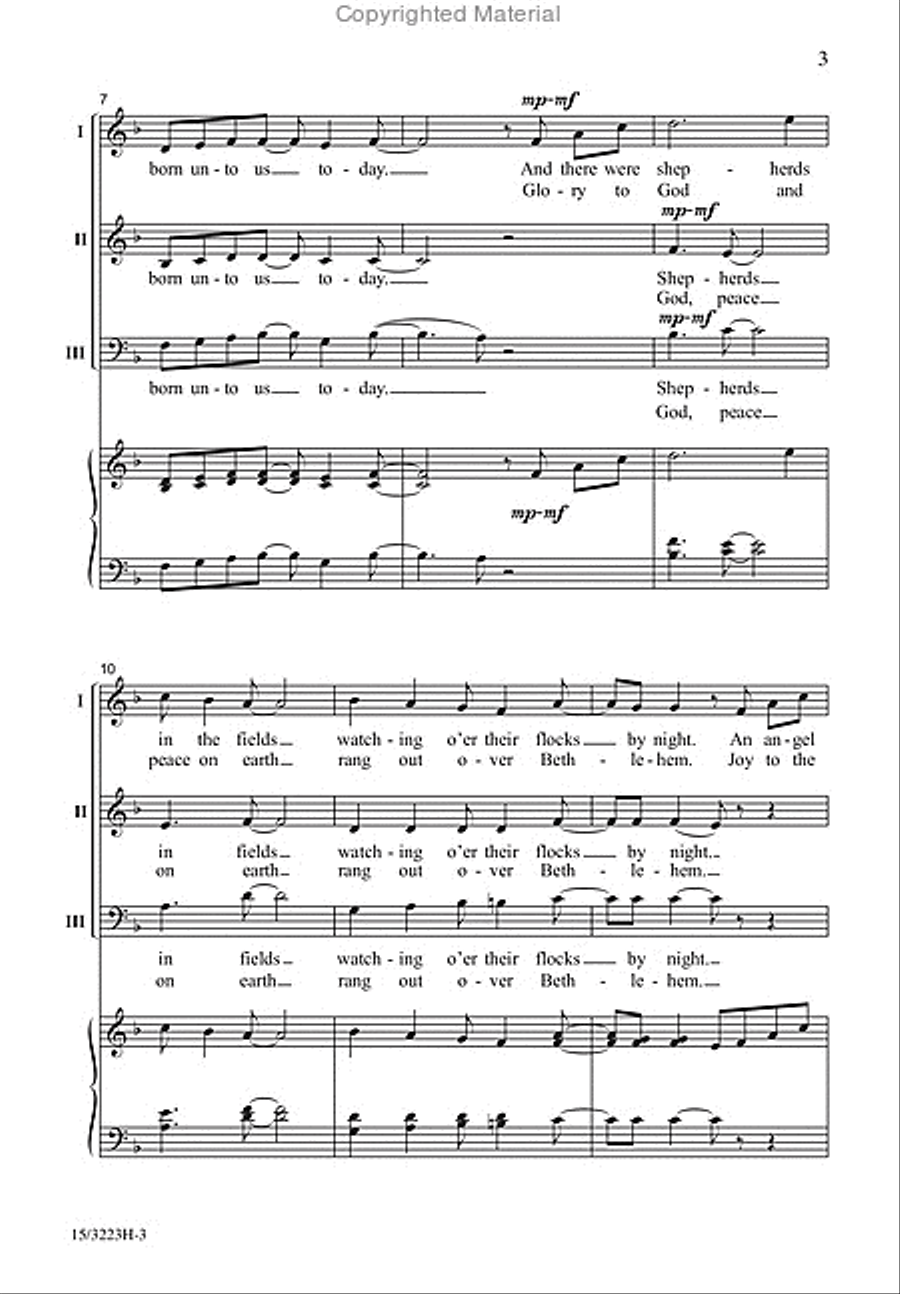 Shepherds, Come Quick! 3-Part scores gallery preview page 3