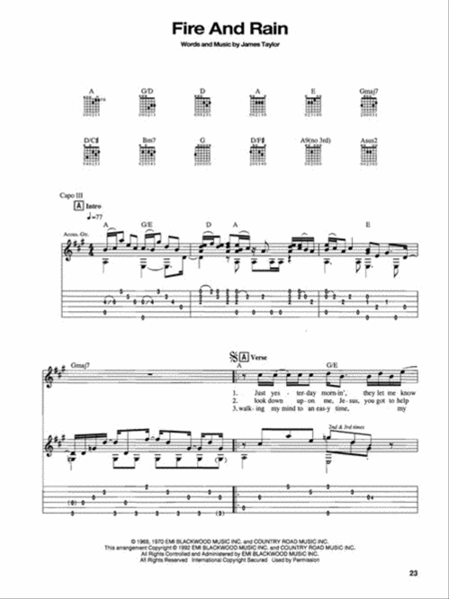 The Best of James Taylor Electric Guitar scores gallery preview page 4