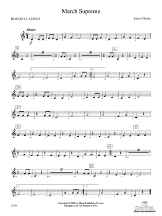 March Supreme: B-flat Bass Clarinet
