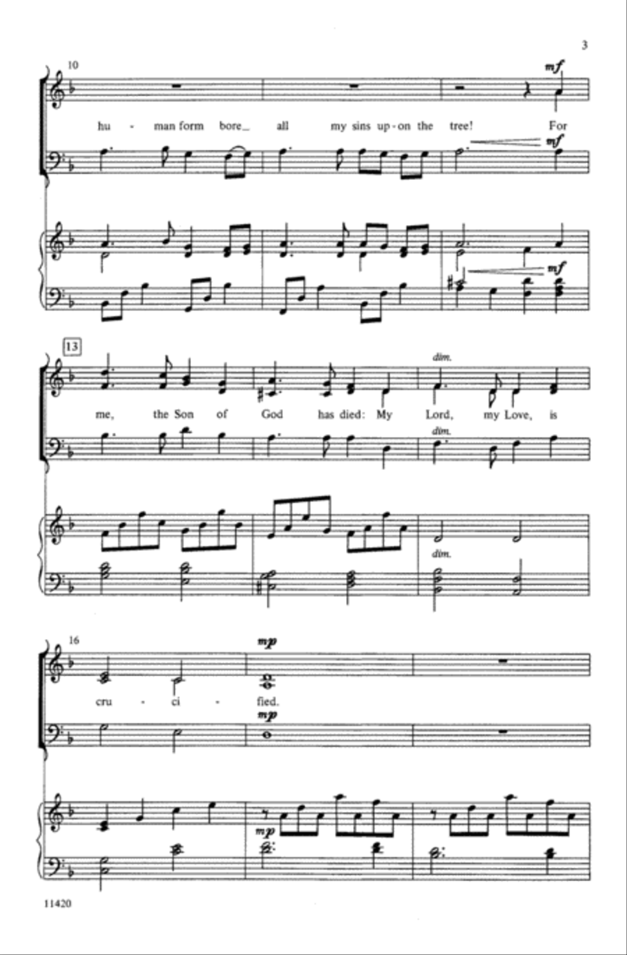My Lord, My Love, Is Crucified 3-Part scores gallery preview page 3