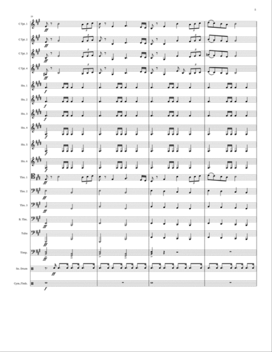 Parade Of The Charioteers Small Ensemble scores gallery preview page 5