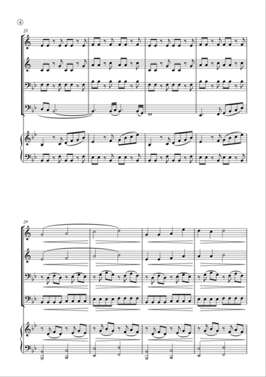 My Girl Brass Quartet scores gallery preview page 4