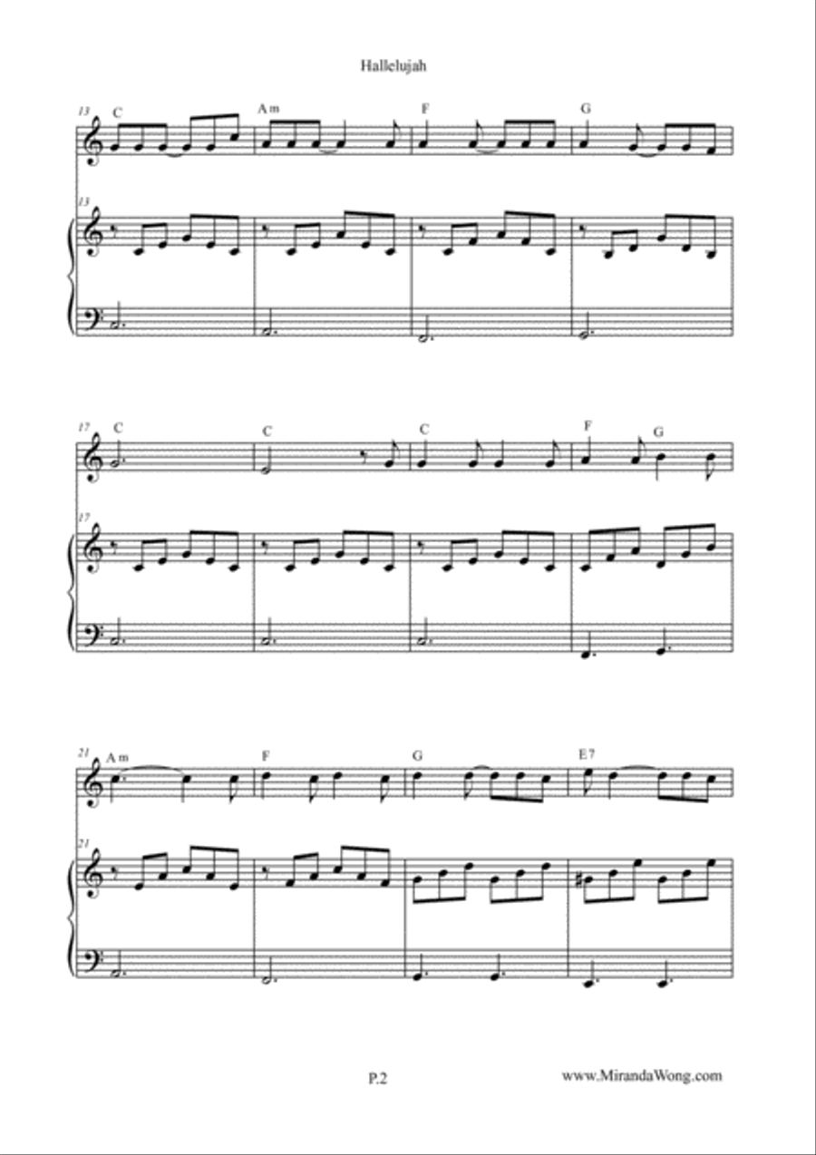 Hallelujah Piano Trio scores gallery preview page 3
