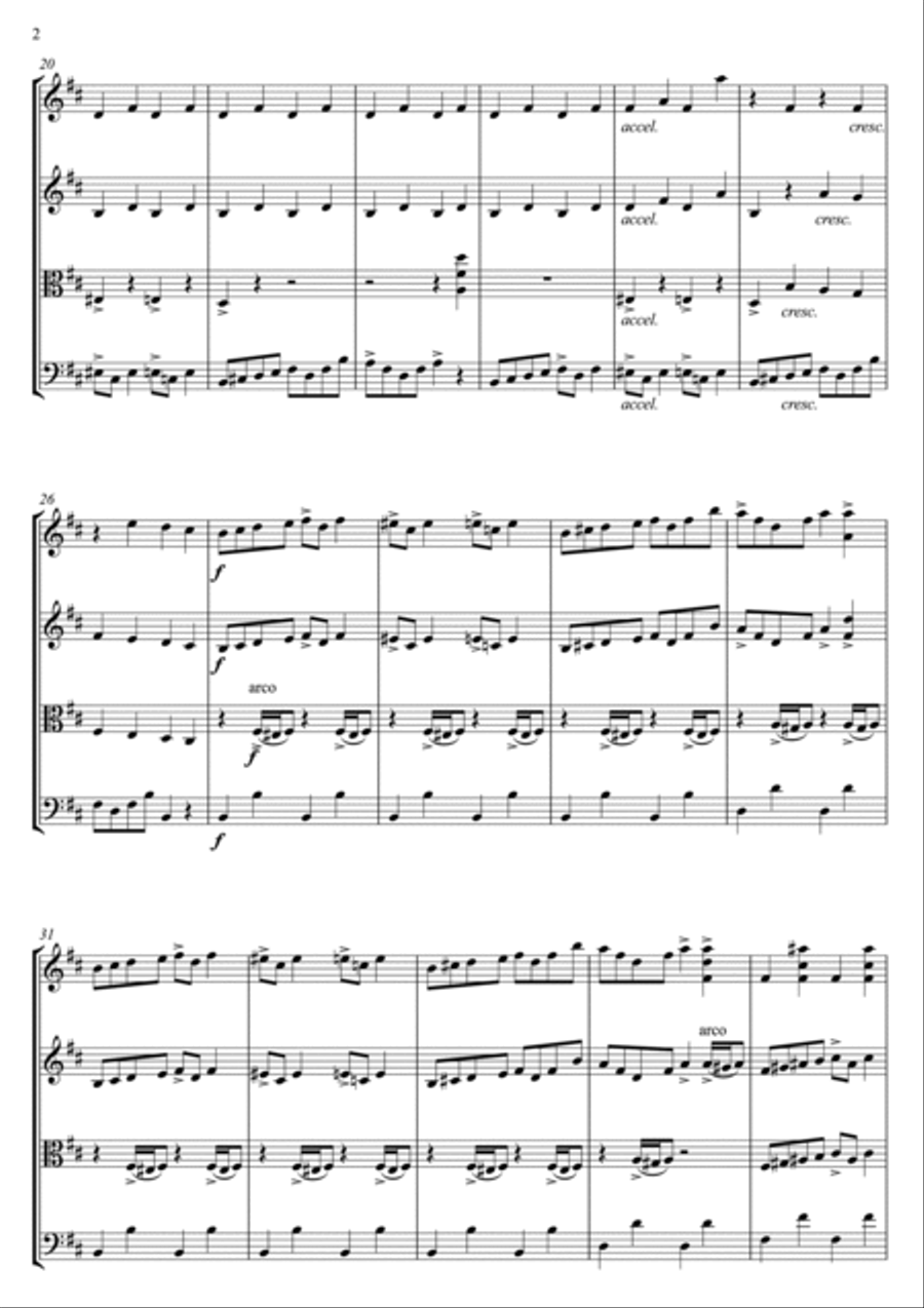 In the Hall of the Mountain King String Quartet scores gallery preview page 3