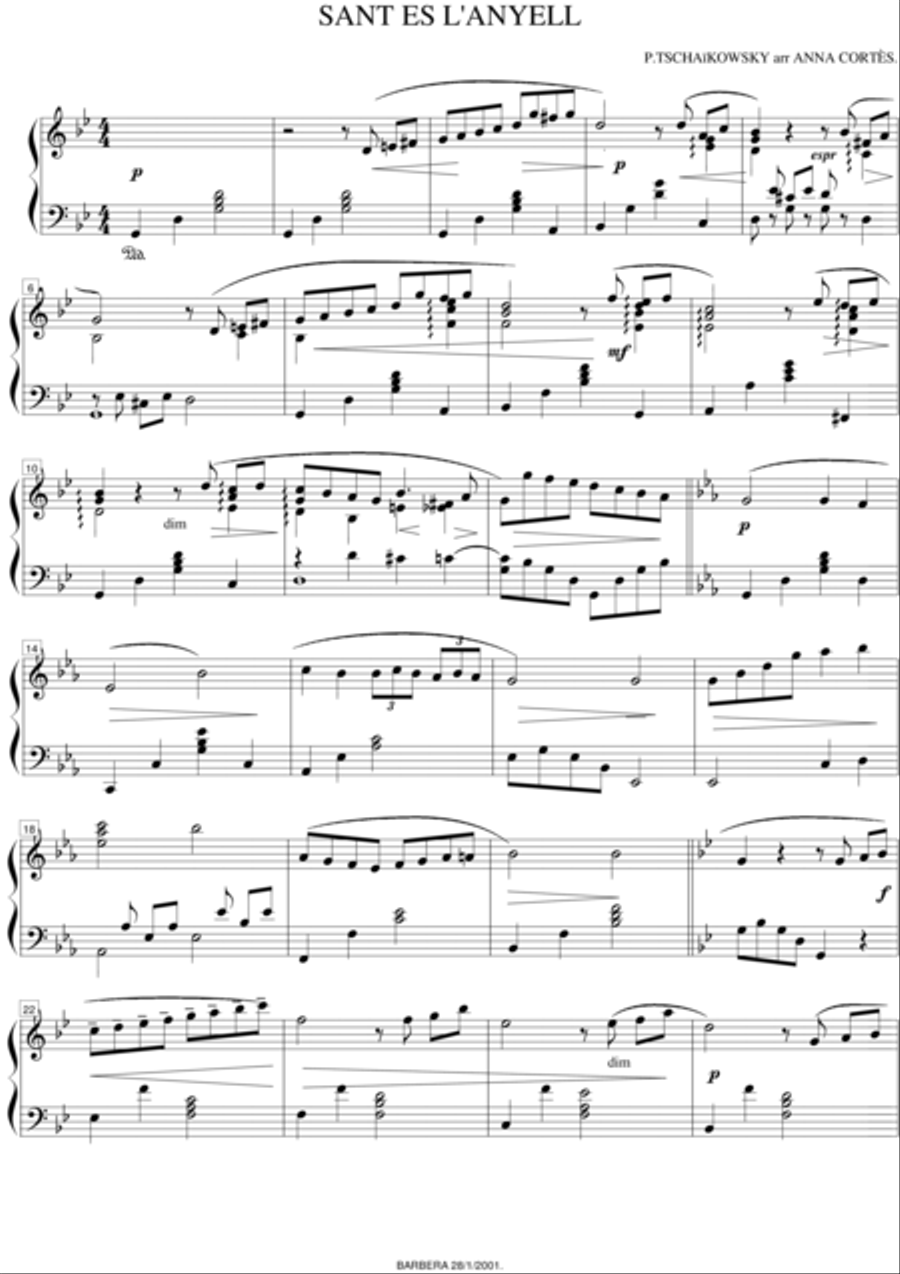 Sant es l'anyell Sant es l'anyell Piano Solo scores gallery preview page 1