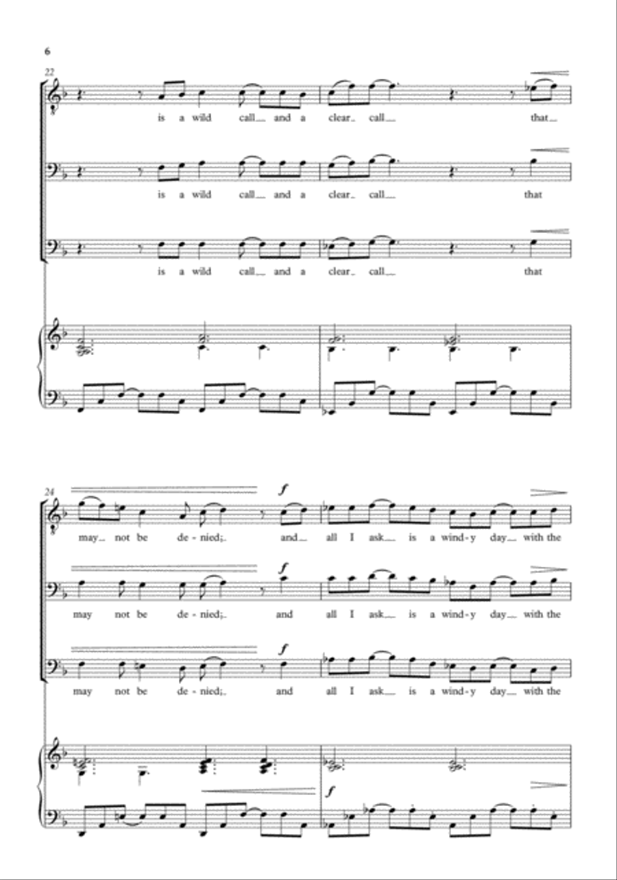 Sea Fever Choir scores gallery preview page 6
