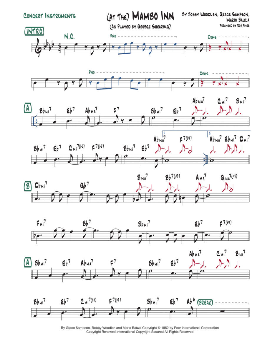 At The Mambo Inn Voice scores gallery preview page 1