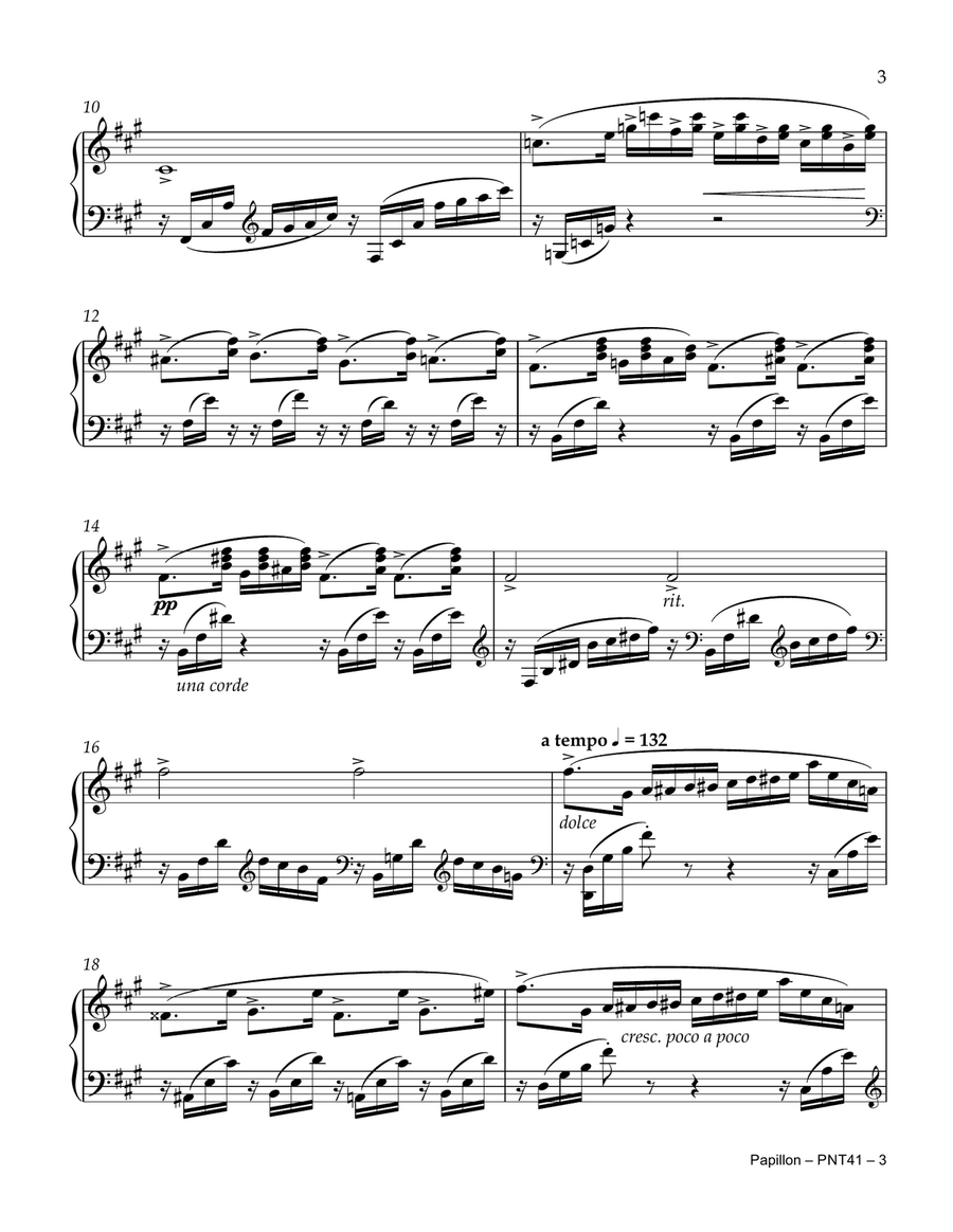 Papillon (Butterfly) Piano Method scores gallery preview page 3