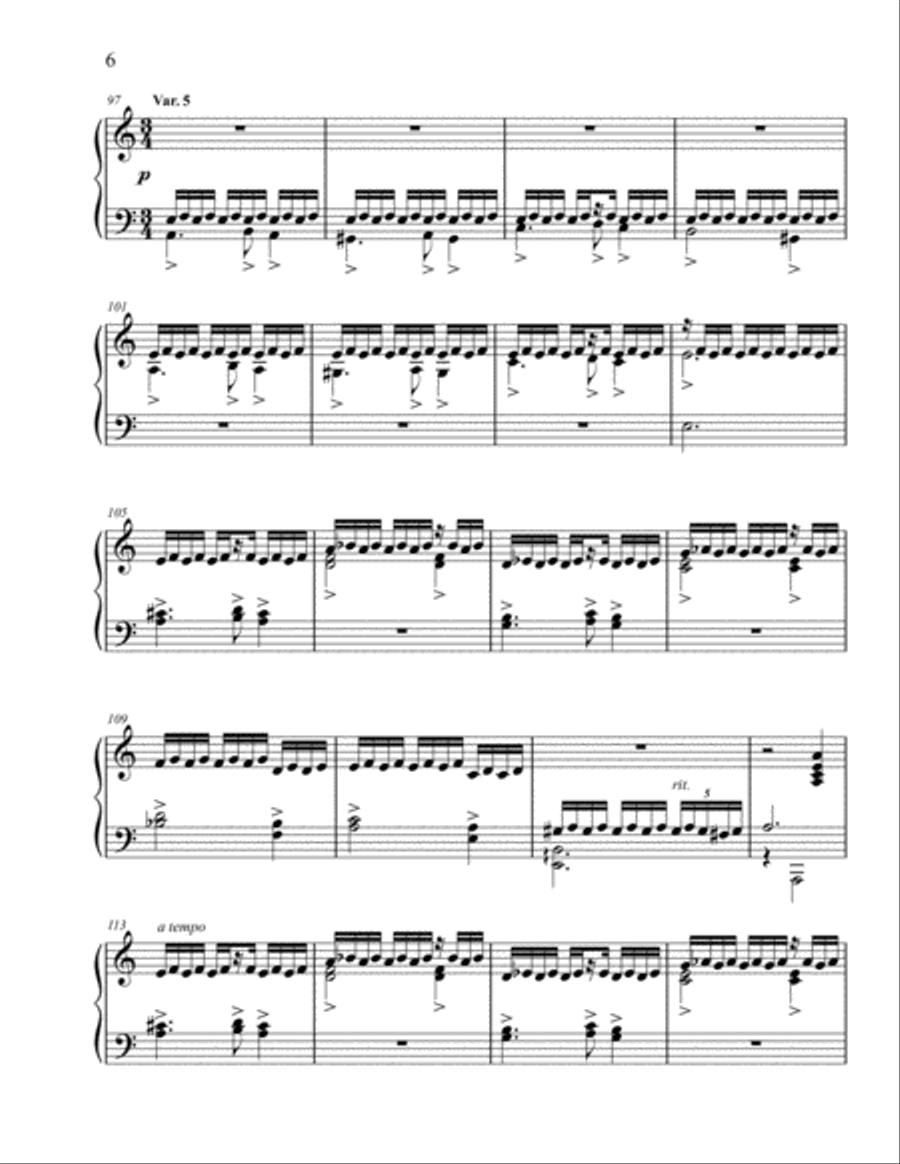 Paganini Variations for the left hand alone