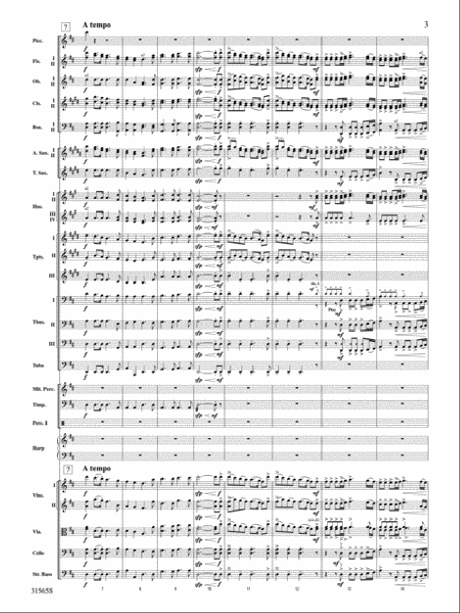 A Christmas Festival (score only) Full Orchestra scores gallery preview page 3