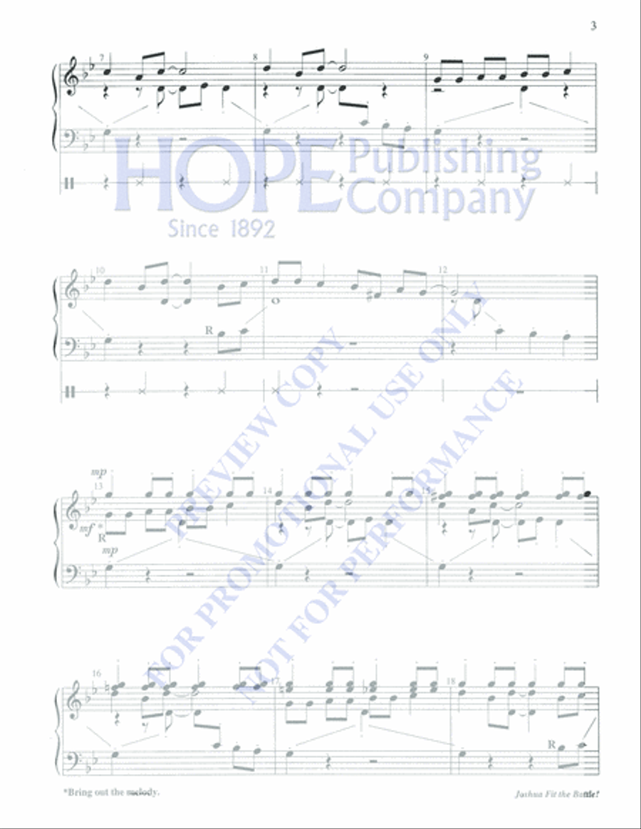 Joshua Fit the Battle! 2-Octaves scores gallery preview page 3
