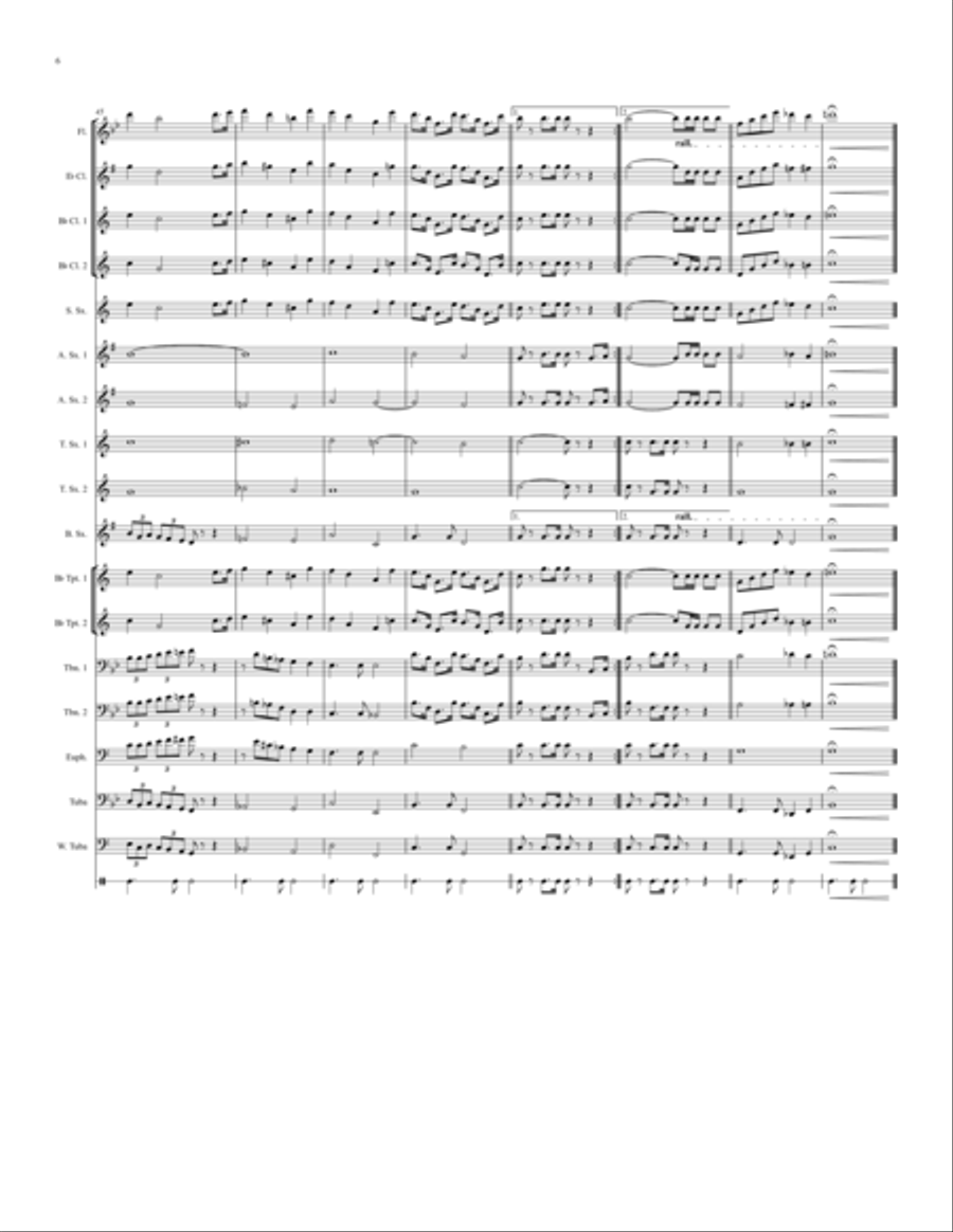 Hino da Filarmônica Nossa Senhora do Desterro (Boqueirão-PB) Concert Band scores gallery preview page 6