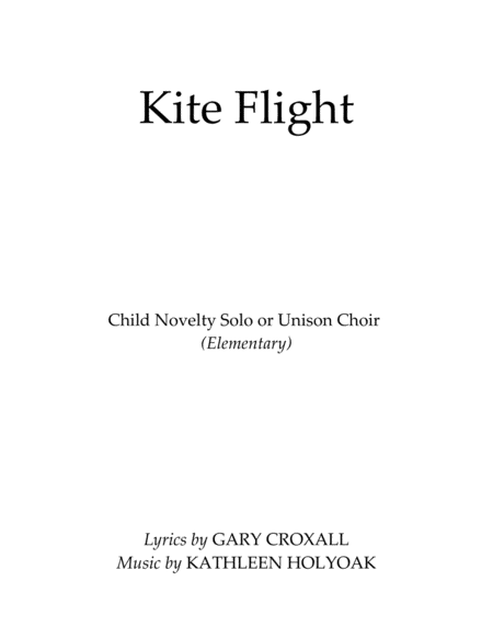 Kite Flight - Novelty Child Solo - Music by Kathleen Holyoak image number null