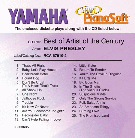 Elvis Presley - Best of Artist of the Century - Piano Software