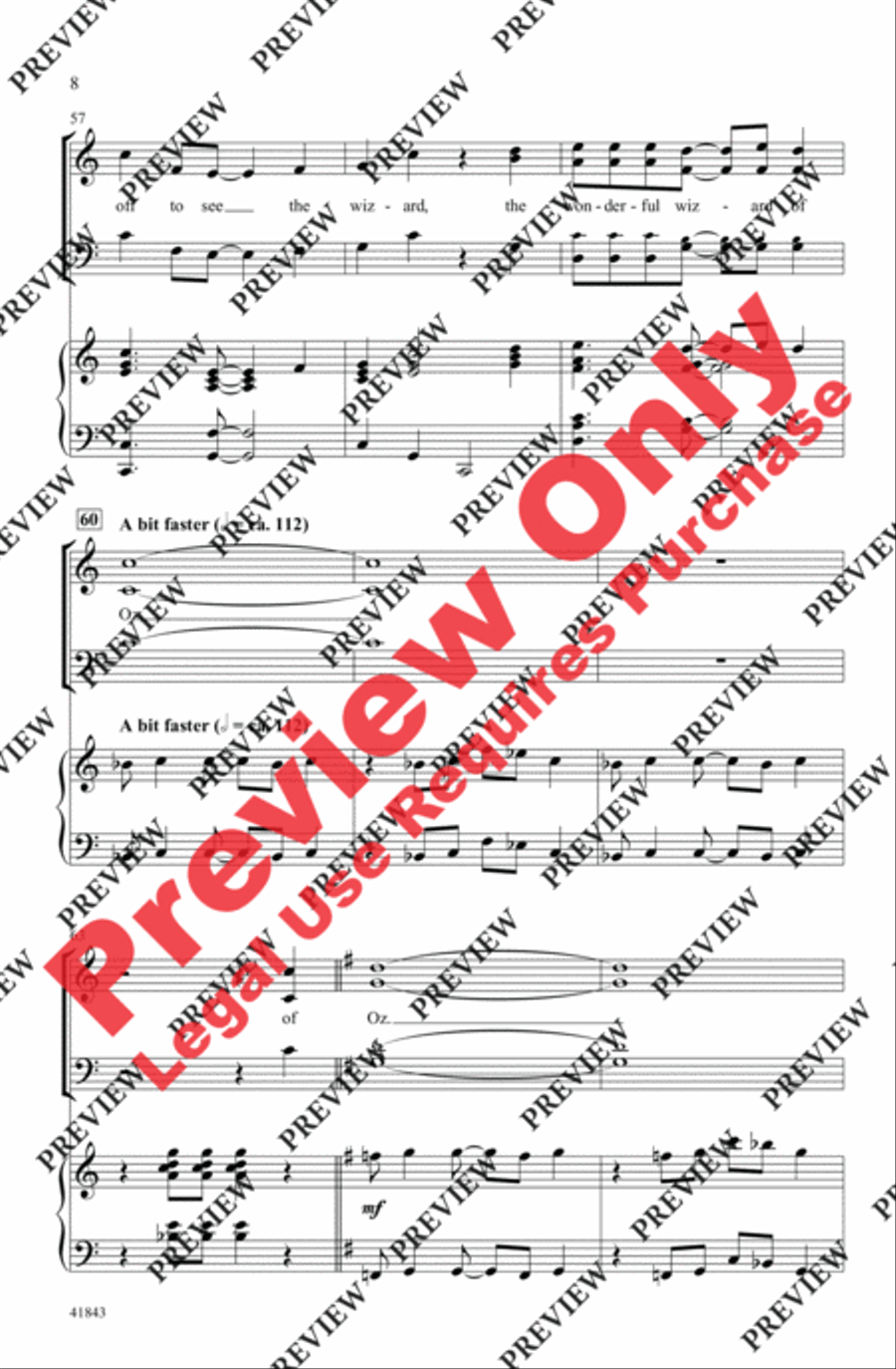 Ease on Down the Yellow Brick Road 3-Part scores gallery preview page 8