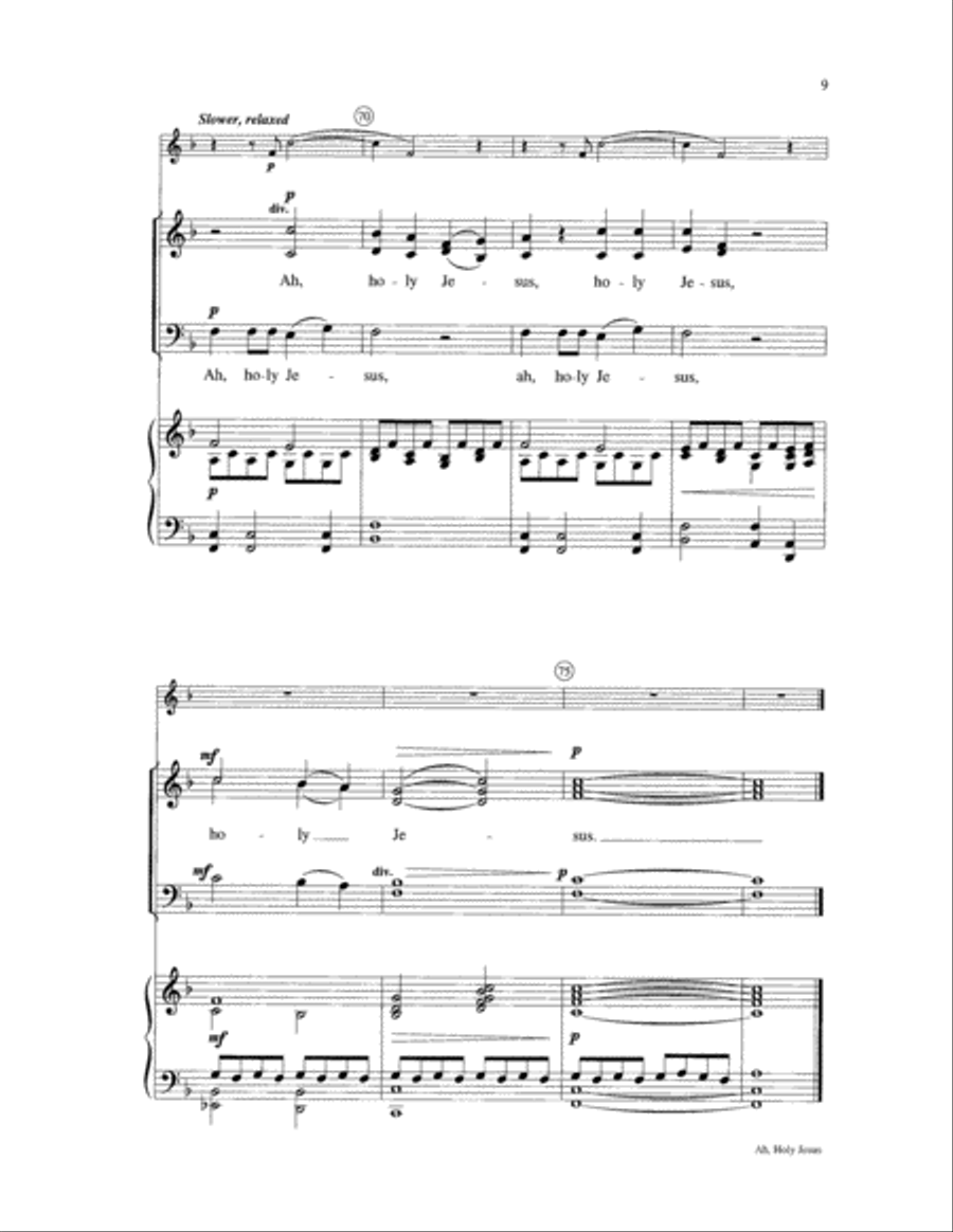 Ah, Holy Jesus Ah, Holy Jesus 4-Part scores gallery preview page 9