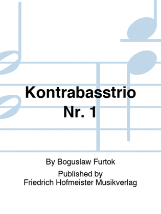 Book cover for Kontrabasstrio Nr. 1