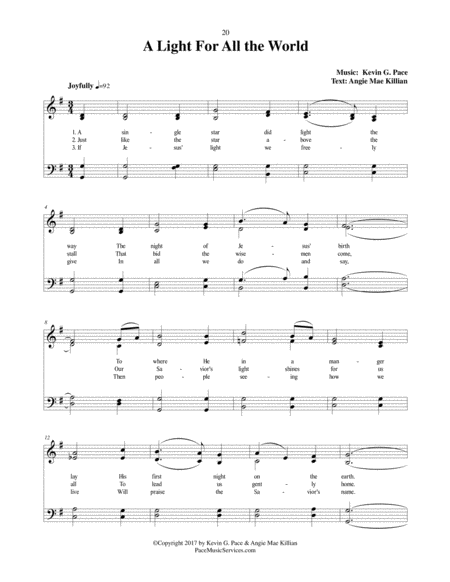 A Light For All the World - an original hymn image number null