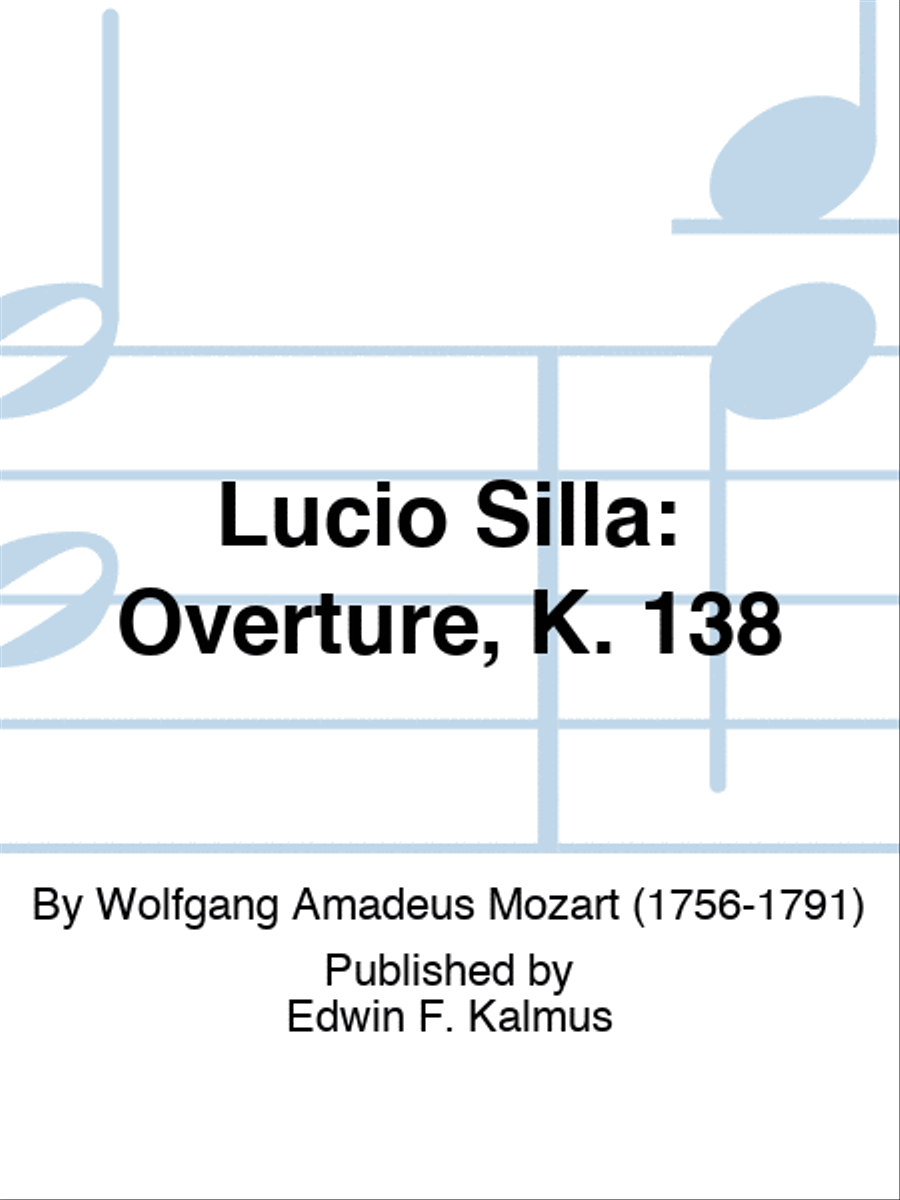LUCIO SILLA: Overture, K. 135 Set of Parts scores gallery preview page 1