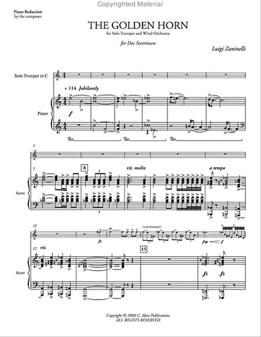 Golden Horn, The (piano reduction) Horn scores gallery preview page 2