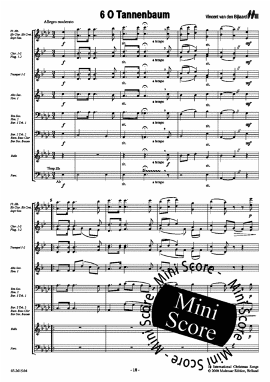 10 International Christmas Songs Fanfare Band scores gallery preview page 20
