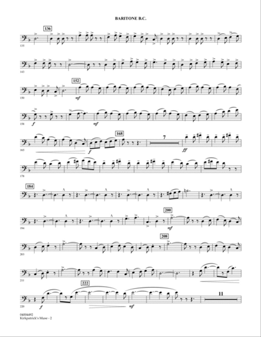 Kirkpatrick's Muse - Baritone B.C. Baritone Horn BC scores gallery preview page 2