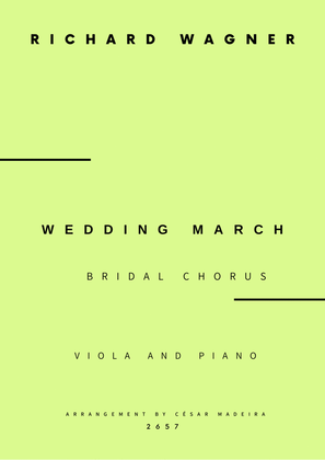 Wedding March (Bridal Chorus) - Viola and Piano (Full Score and Parts)