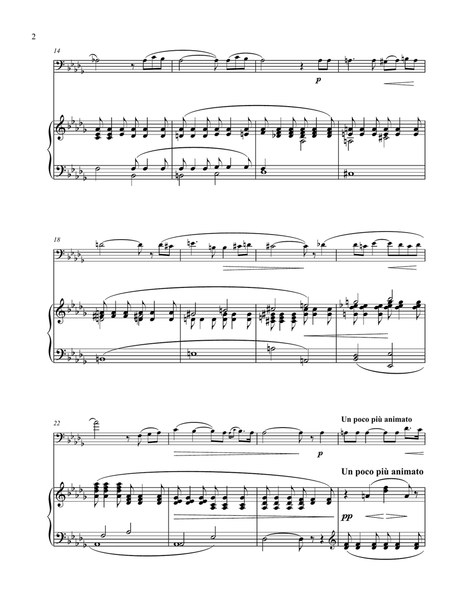 Don José's Aria from the opera Carmen for Trombone and Piano Piano scores gallery preview page 3