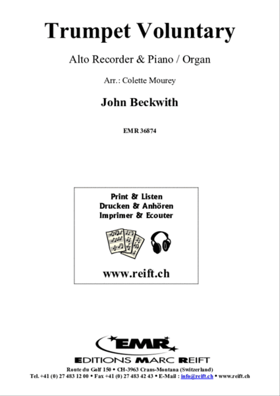 Trumpet Voluntary Alto Recorder scores gallery preview page 2