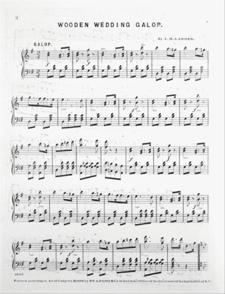 Wooden Wedding Galop Piano Solo scores gallery preview page 2